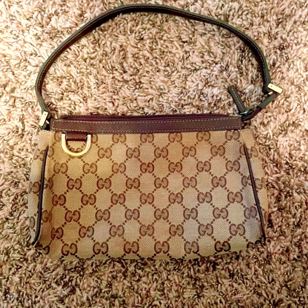 SOLD Authentic Gucci Monogram Logo Shoulder Bag Clutch